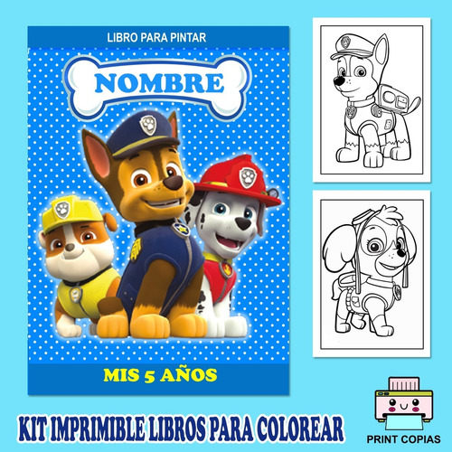 Kit Librito Para Pintar Y Personalizar De Paw Patrol Niño