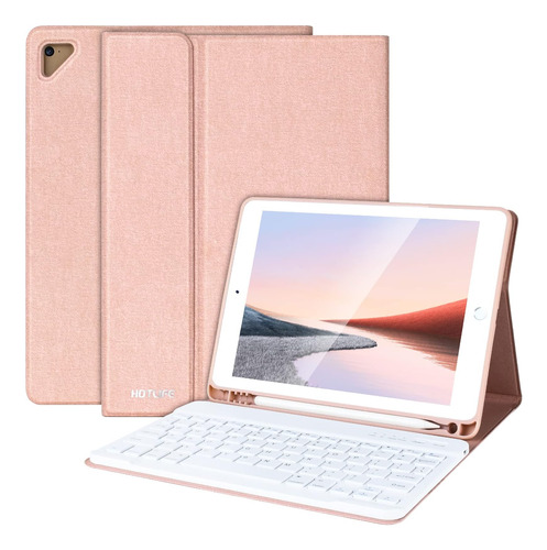 Funda Con Teclado Hotlife / Para iPad 9.7 / Champagne