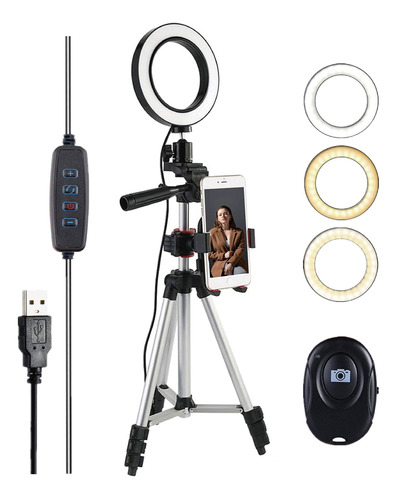 Anillo Luz Soporte Tripode 7.9 Para Video Selfie Mini 3