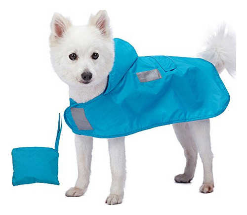 Blueberry Pet Poncho De Lluvia Para Perros Con Capucha, Lige