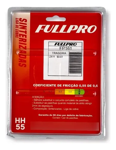 Pastilha Freio Traseira Fullpro Zx11 1993 95 97 98 99 2001 | Frete