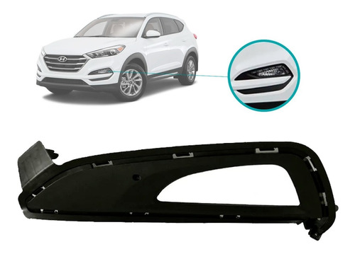 Moldura Milha Dianteiro Esquerdo New Tucson 2016 2017 2018 