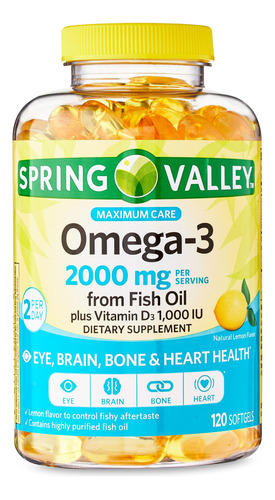 Omega 3 2000 Mg Plus D3 1000 Ui - Unidad a $159292