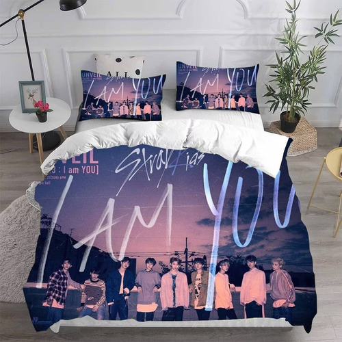 Funda De Edredón For Niñas, Cama Doble, Stray Kids Skz