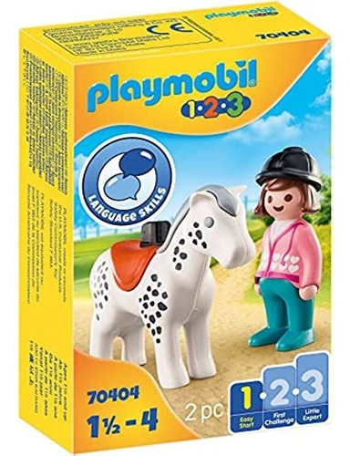 Playmobil Jinete Con Caballo 70404 1.2.3 Playmobil Para Niñ