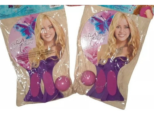 2 Set Paletas Ping Pong Con Pelotas Hannah Montana