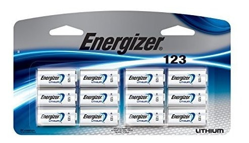 Energizer 123 Baterias De Litio, 12 Unidades (cr123a)