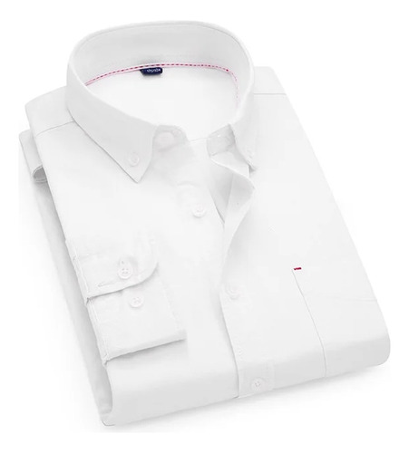 Camisas De Vestir Oxford Para Hombre, Manga Larga, 100% Algo