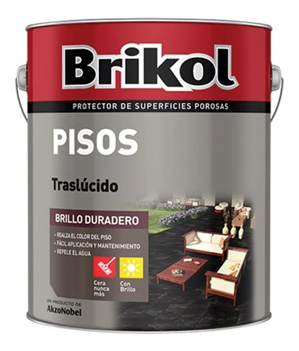 Brikol Piso Brillo Duradero X 4lts Protege Y Decora