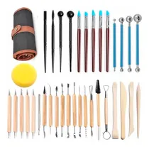 Comprar Utensilios De Modelado De Arcilla Gadnic Con Bolsa De Rollo