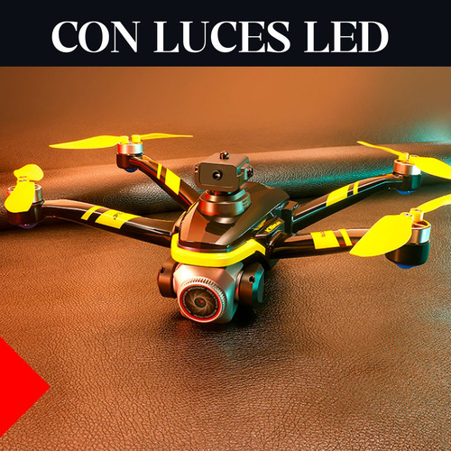 Drone C/ Camara C. Remoto Pantalla Luces Sensor Profes K15 Negro
