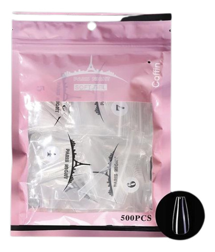 Tips Para Soft Gel Y Press On Nail 500 Unidades Paris Night