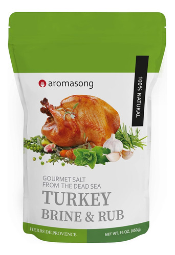 Aromasong Turkey Brine - 100% Natural - 1 Lb - For Wet & Dry