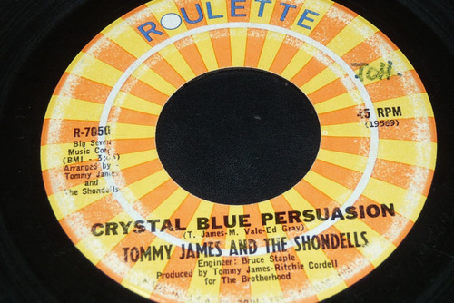 Jch- Tommy James And The Shondells Crystal Blue Pers. 45 Rpm