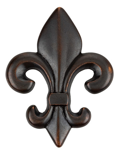 Fleur-de-lis - Pomo De Cajón De Bronce Aceitado | 2 1/2 Pu.