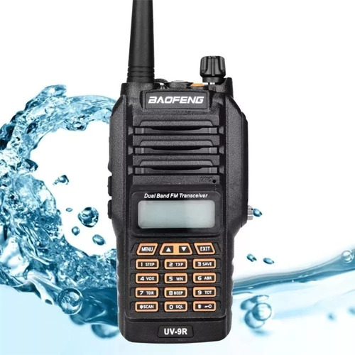 Kit 3 Rádio Ht Baofeng Uv-9r Dual Band Uhfvhf Prova De Água
