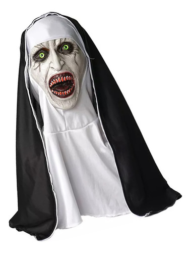 Máscara Terror La Monja The Nun Con Velo De Latex Halloween