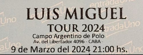 Luis Miguel 9/3 Campo Argentino De Polo 