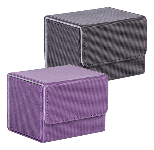 Caja De Cubierta De Colección De 2 Piezas, Violeta Y Negro