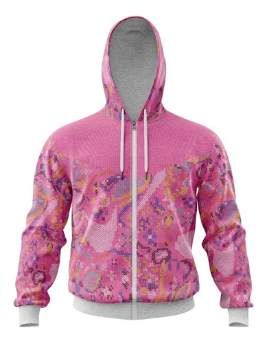 Campera Capucha Arte Rosa Artemix Cc-0394