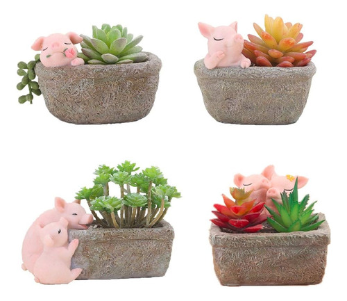Maceta Para Decoración Del Hogar, Maceta Suculenta De Cerdo,