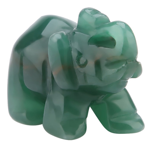 Figura De Cristal De Elefante Tallado En Piedra Natural De 1