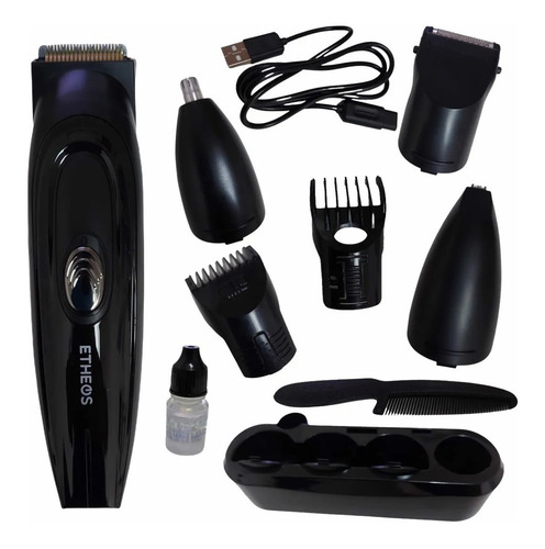 Imagen 2 de 10 de Maquinita Corta Pelo Etheos Nariz Barba Orejas Kit 4 En 1