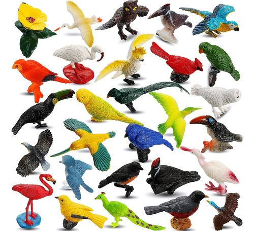 Chengu 29 Figuras De Plástico De Pájaros, Mini Figuras De An