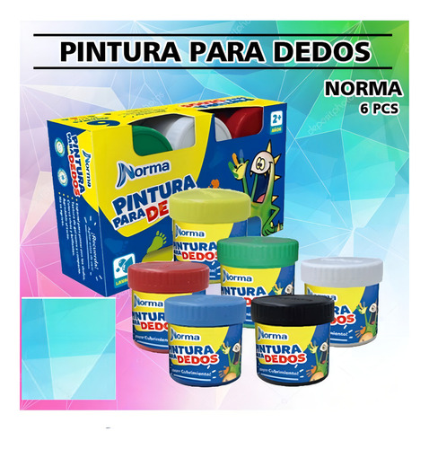 Norma 545694 pintura para dedos 12 unidades 50g