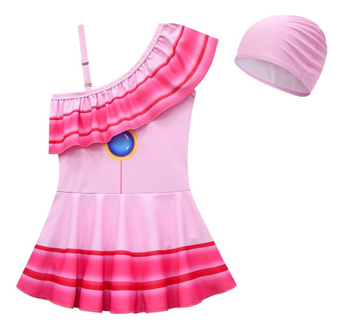 H Traje De Baño Princesa Peach Super Marios Bros Niña