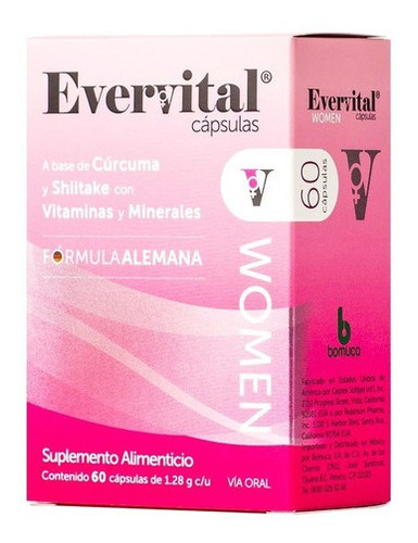 Evervital Women Vitaminas Y Minerales 60 Cápsulas