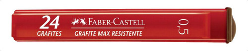 Grafites 0.5mm B Macia -faber-castell-1 Tubo C 24un -polymer