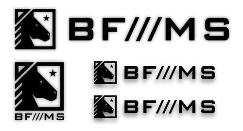Adesivo Bf///ms Kit Com 4 Unidades - Alta Qualidade