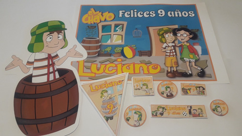 El Chavo Y La Chilindrina Kit Deco Cumpleaños Super Completo