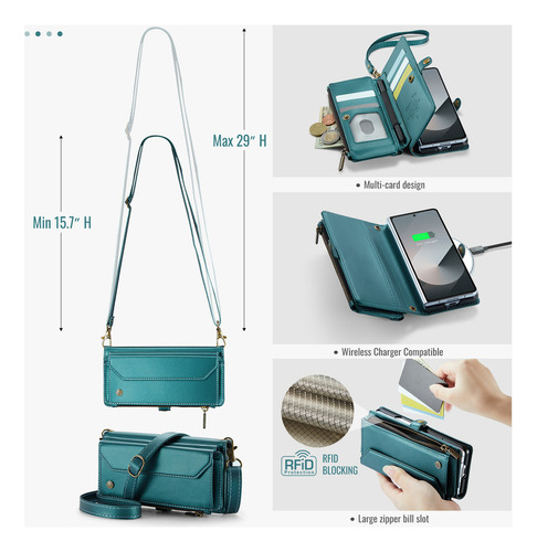 Funda De Cartera Con Cremallera For Samsung Zfold 6/5/4/3