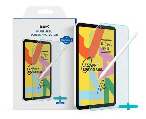Imagen 1 de 4 de Protector De Pantalla Esr Paper Feel iPad Mini 6 2021