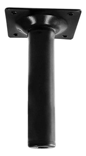 Kit 4 Pe Para Moveis De Aço Tubular Preto 10cm Sofa Armario
