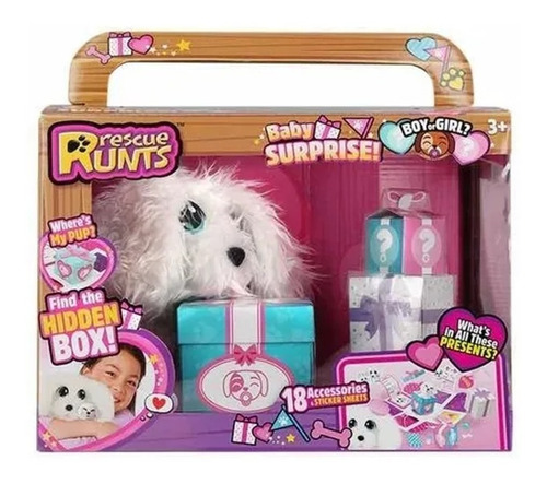 Peluche Rescue Runts Baby Surprise Con Accesorios 18056