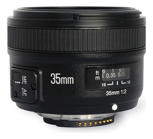 Lente Yongnuo 35mm F/2 Enfoque Automatico Para Nikon Dslr