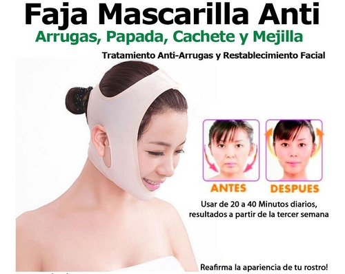 Mentonera Faja Correctora De Rostro Papada Mijilla Cachete