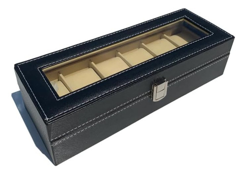 Caja De Reloj Circlecrystal De 6 Ranuras Organizador De Relo