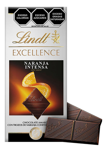Pack 6 Barras Chocolate Amargo Lindt Naranja Intensa 100g