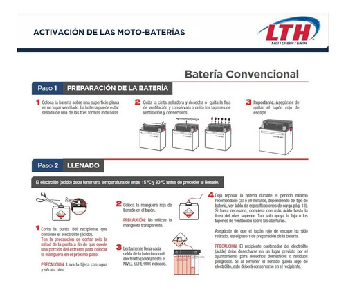 Batería Lth Moto Suzuki Ts400 Apache 1973 400cc