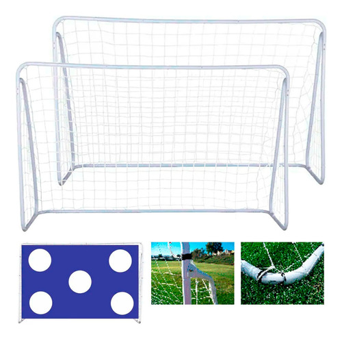 Alquiler Arco De Futbol Grande 2pz 3x2,05mts + Objetivos Hyt