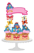 Comprar Topo De Bolo Topper De Bolo Pronto Galinha Pintadinha Rosa Rosa Galinha Pintadinha
