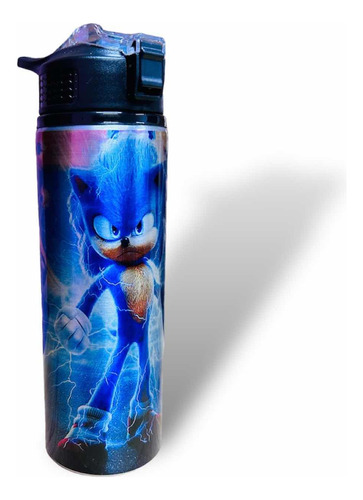 Cilindro Para Agua De Sonic Azul Personalizado