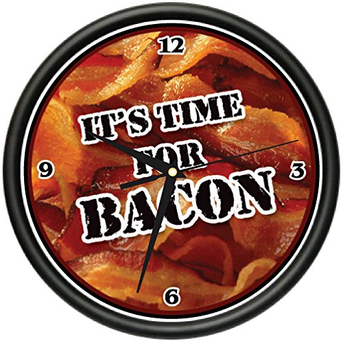 Time For Bacon - Reloj De Pared Para Cocina O Cena