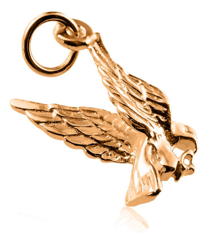 Pingente Águia De Prata 925 Dourada 18k - Exclusivo