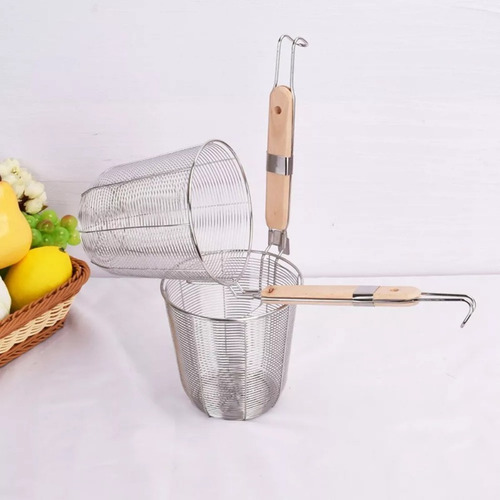 Wang C Canasta De Pasta De Acero Inoxidable, Paquete De 3,