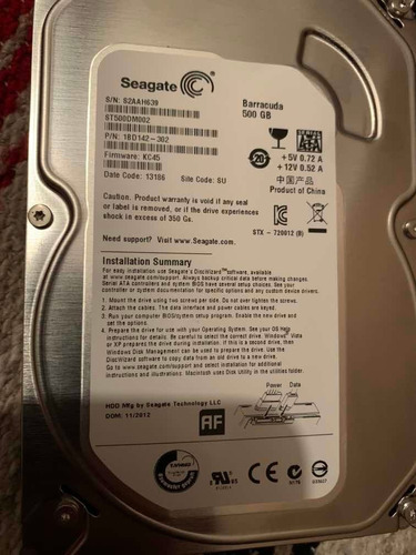Imagen 4 de 5 de Disco Duro Hdd Seagate Barracuda 500 Gb Nuevo